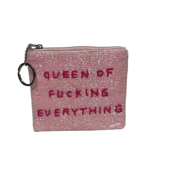 Queen Of Everything Small Pouch Key Ring Pink - Picture 2 of 8